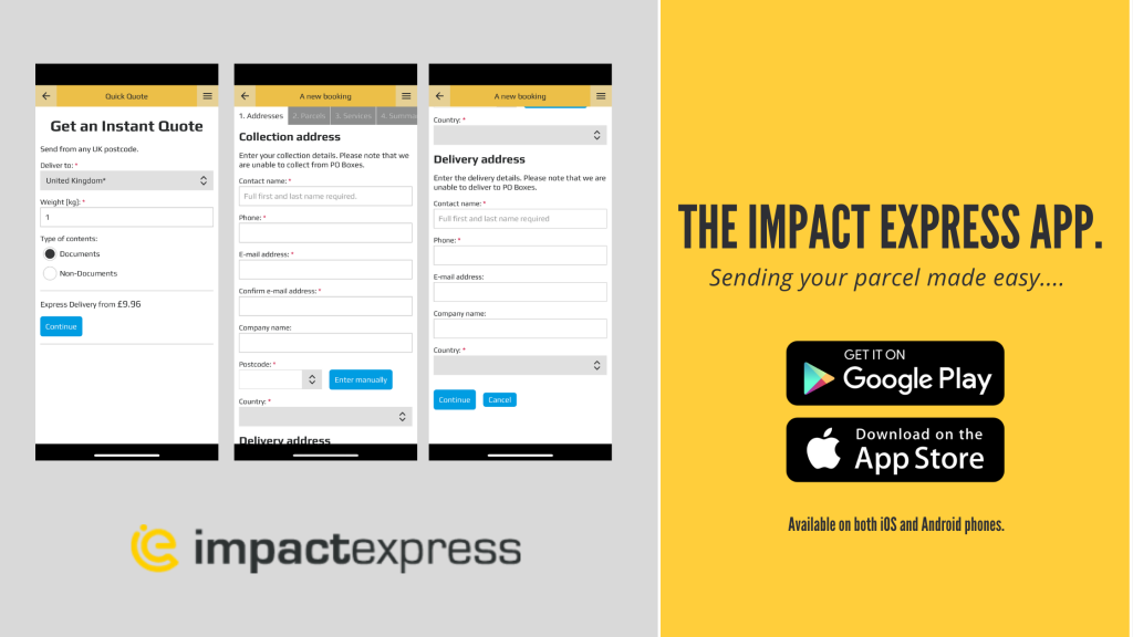 ImpactExpress app screenshots
